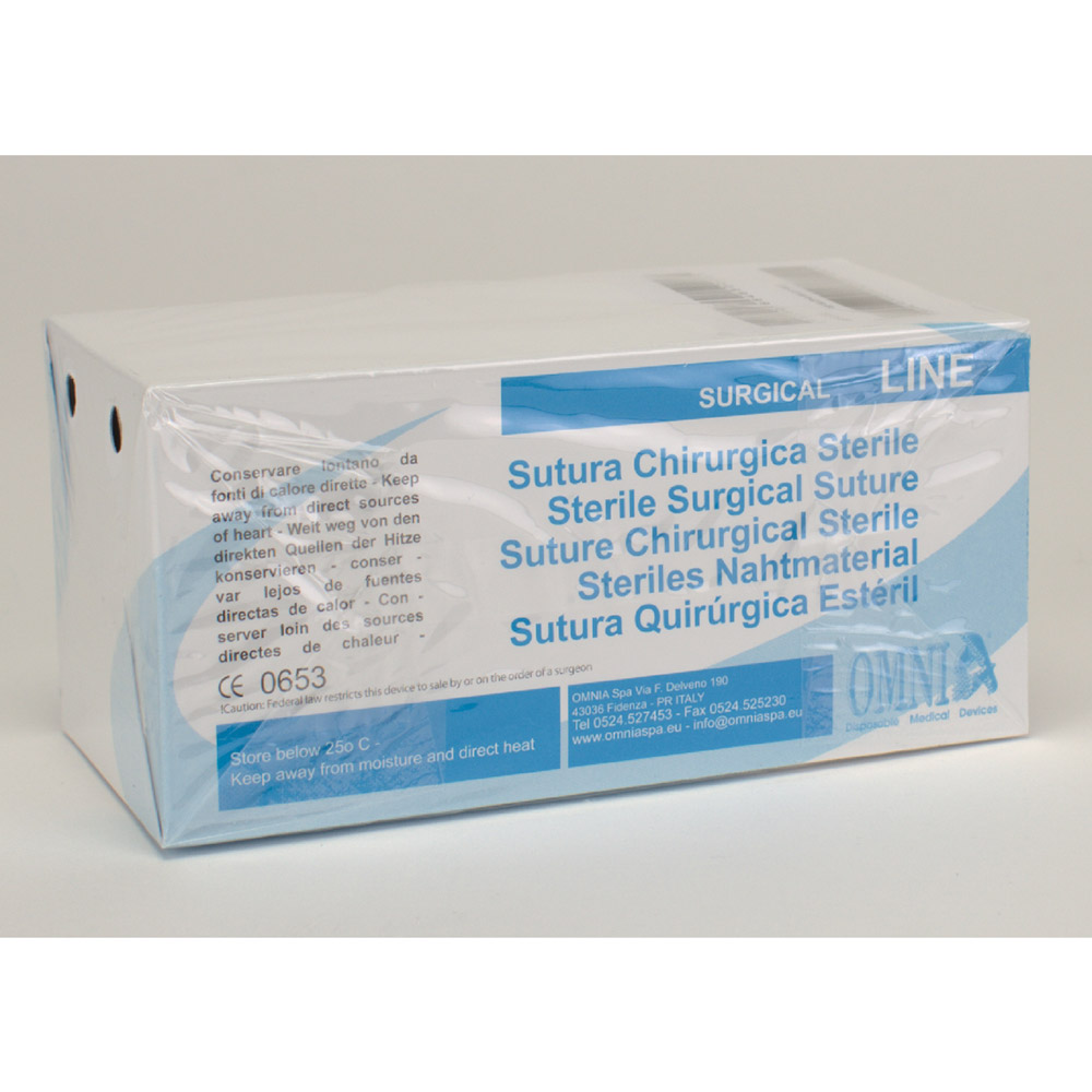 Omnia Nahtmaterial PTFE 4/0 HS 75cm 12St