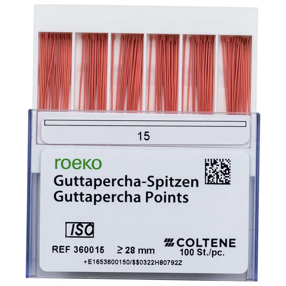 COLTENE roeko Guttapercha Spitzen - Packung 100 Stück ISO 015