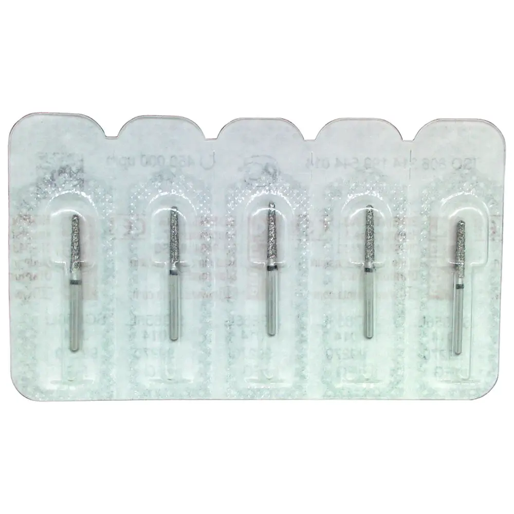 Edenta Diamanten 856L - Packung 5 Stück schwarz supergrob, FG, Figur 199 langer Konus rund, 9 mm, ISO 014