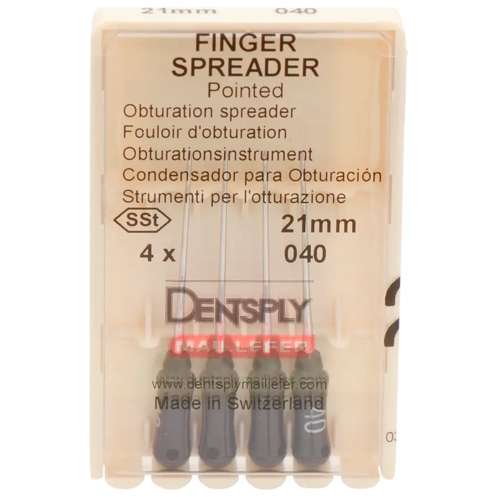 Dentsply Sirona Finger Spreader - Packung 4 Stück 21 mm, ISO 040