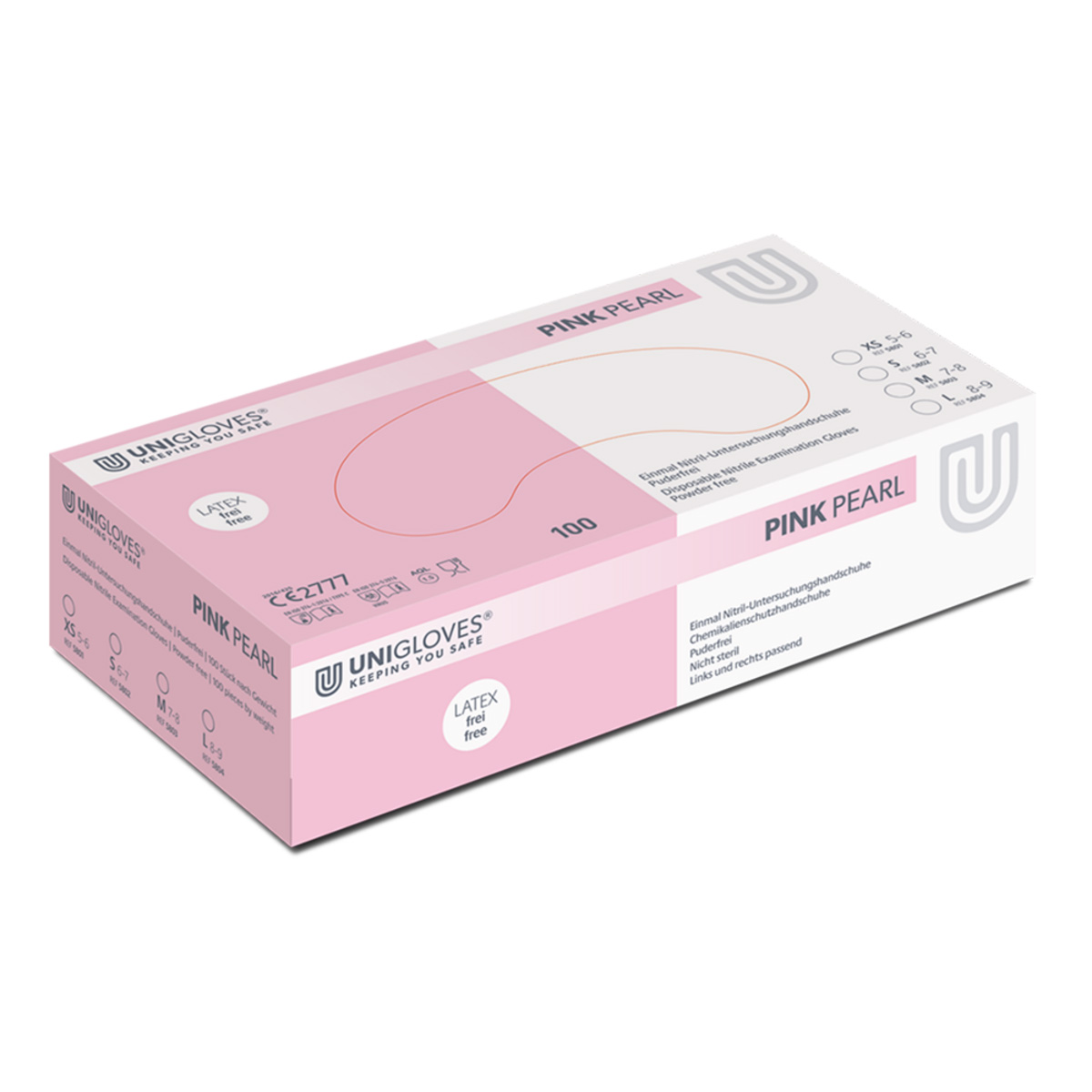 Nitril Pink Pearl XS 100St