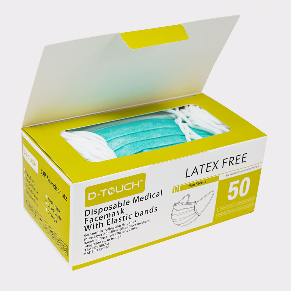 GX227168_dtouch_Mundschutz_gruen_latexfrei_50St d-touch Mundschutz grün latexfrei 50St