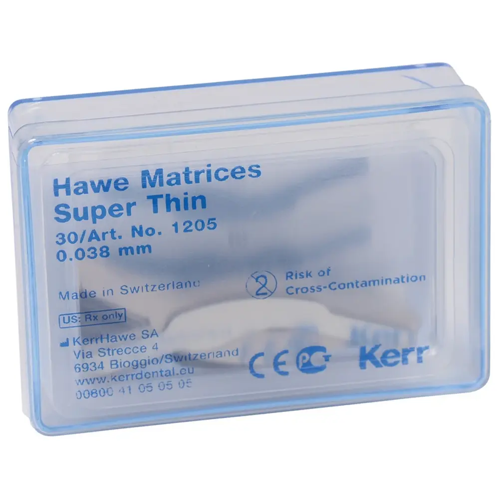 Kerr Matrizen Super-Dünn - Packung 30 Stück Stärke 0,038 mm, Nr. 1205