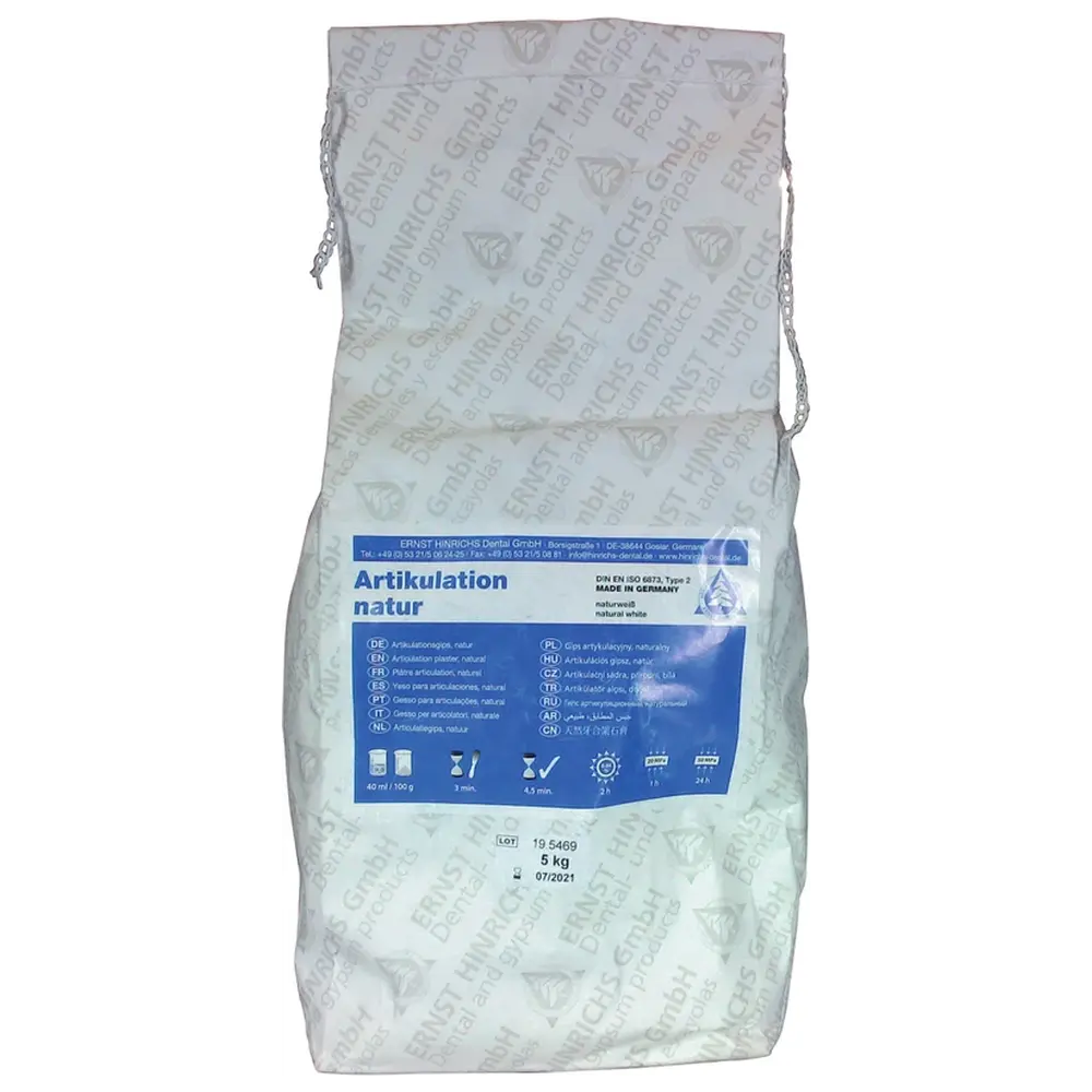 ERNST HINRICHS Artikulationsgips - natur - Beutel 5 kg Artikulationsgips ERNST HINRICHS Artikulationsgips - natur - Beutel 5 kg Artikulationsgips