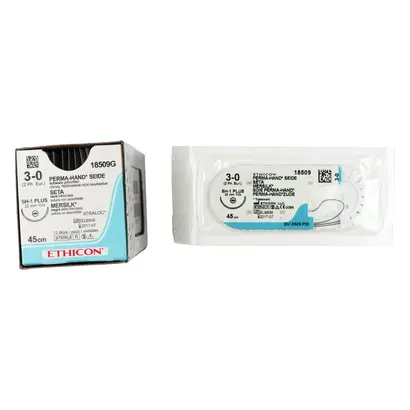 Johnson & Johnson International PH-Seide schwarz 45cm 3-0 SH1 PLUS gefl.Stärke 2 Pa 12