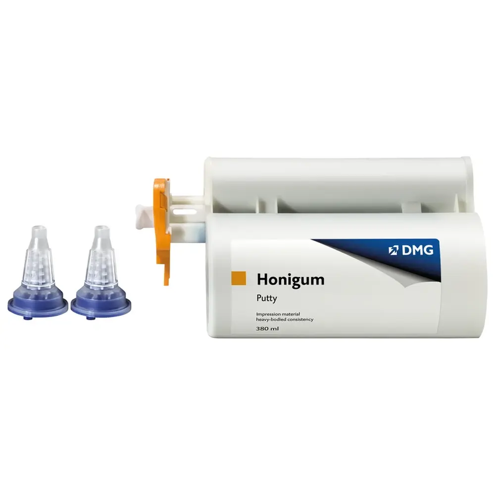 DMG Honigum Putty - Packung 380 ml Doppelkartusche, 10 MixStar-Tips