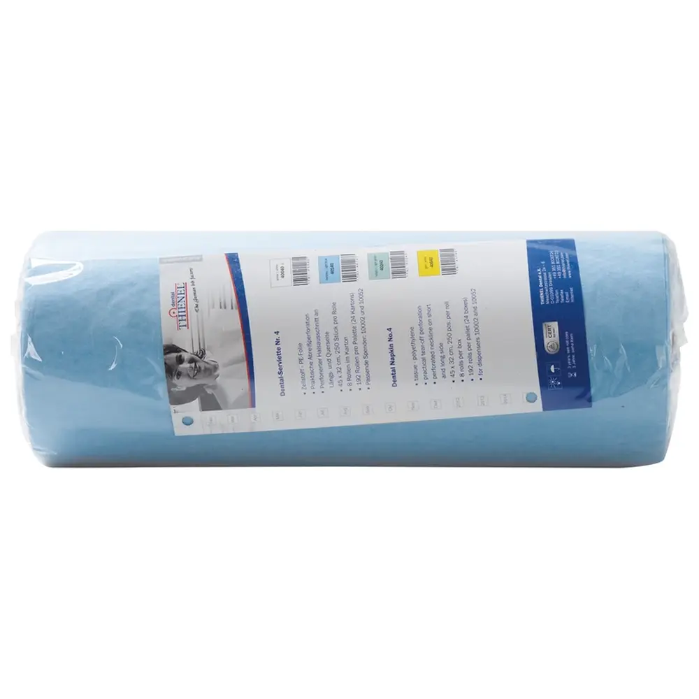 THIENEL Dental Servietten Nr. 4 standard - Rolle 250 Stück hellblau, 32 x 45 cm