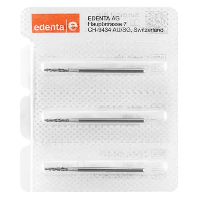 Edenta Chirurgie Knochenfräser HM C166A - Packung 3 Stück HP, Figur 409, 10 mm, ISO 021