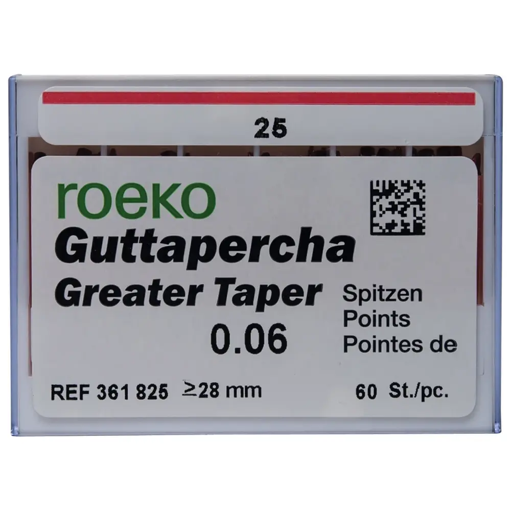 COLTENE Guttapercha Greater Taper - Packung 60 Stück Taper.06 ISO 025