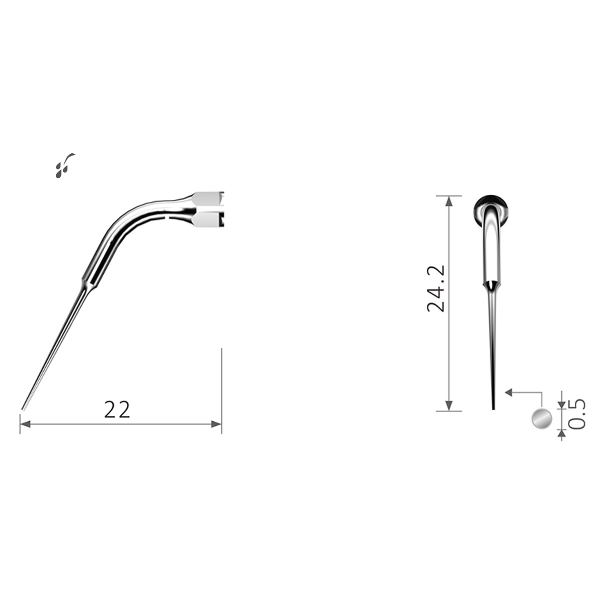 Ultraschallspitze ED15 für Satelec® Endo