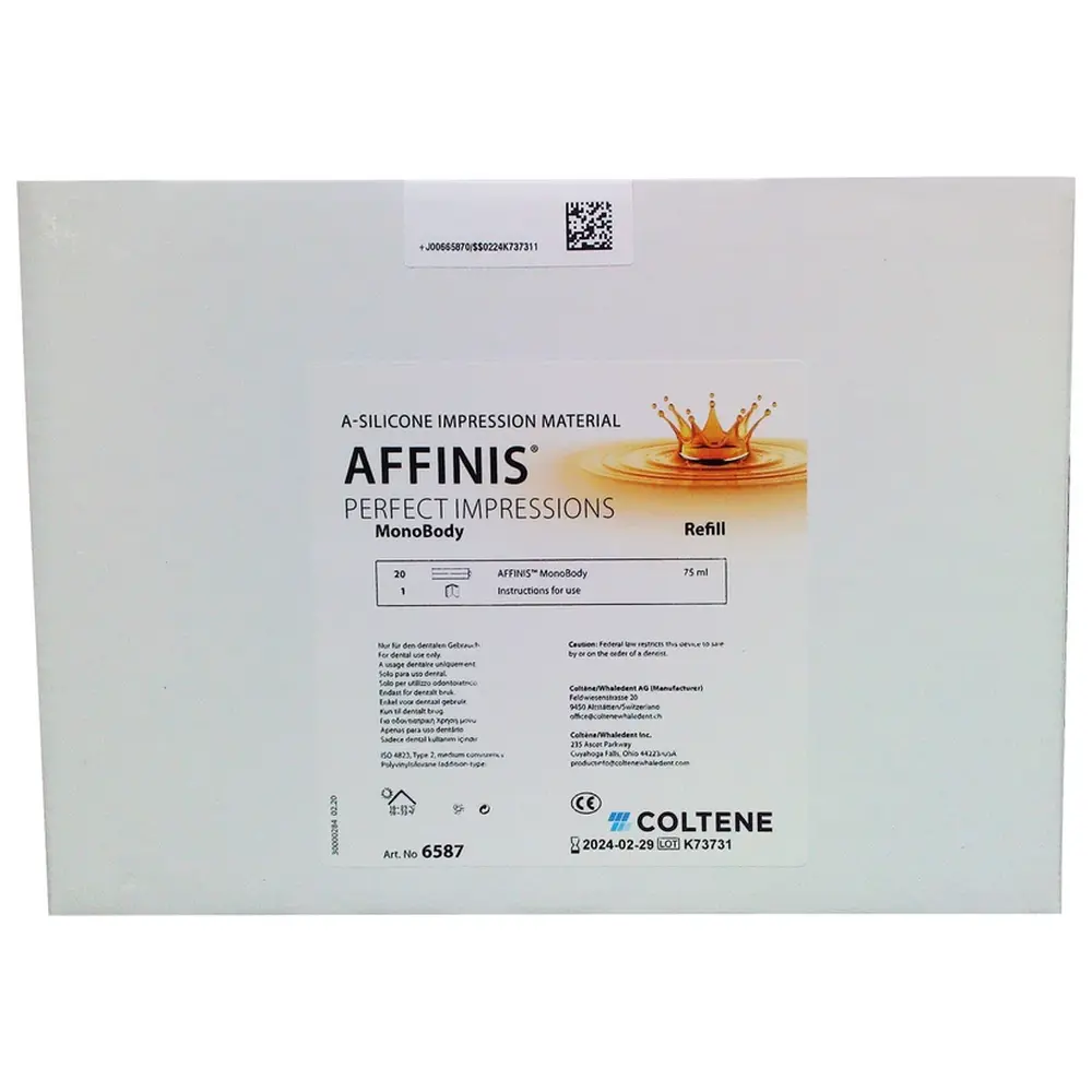 COLTENE AFFINIS® System 75 - Nachfüllpackung 20 x 75 ml Doppelkartusche mono body