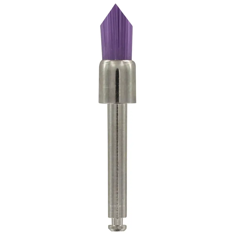PRODENT Nylon Polierbürsten Smart - Packung 100 Stück lila, mittel, spitze Form, RA