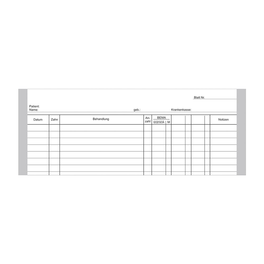 Einlegeblatt A kopfgel. weiß Pa