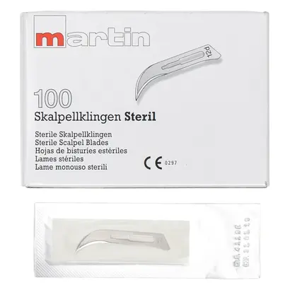 KLS Martin SE & Co. KG Skalpellklingen Fig.12D steril 10-156-12-04 Pa 100 KLS Martin SE & Co. KG Skalpellklingen Fig.12D steril 10-156-12-04 Pa 100