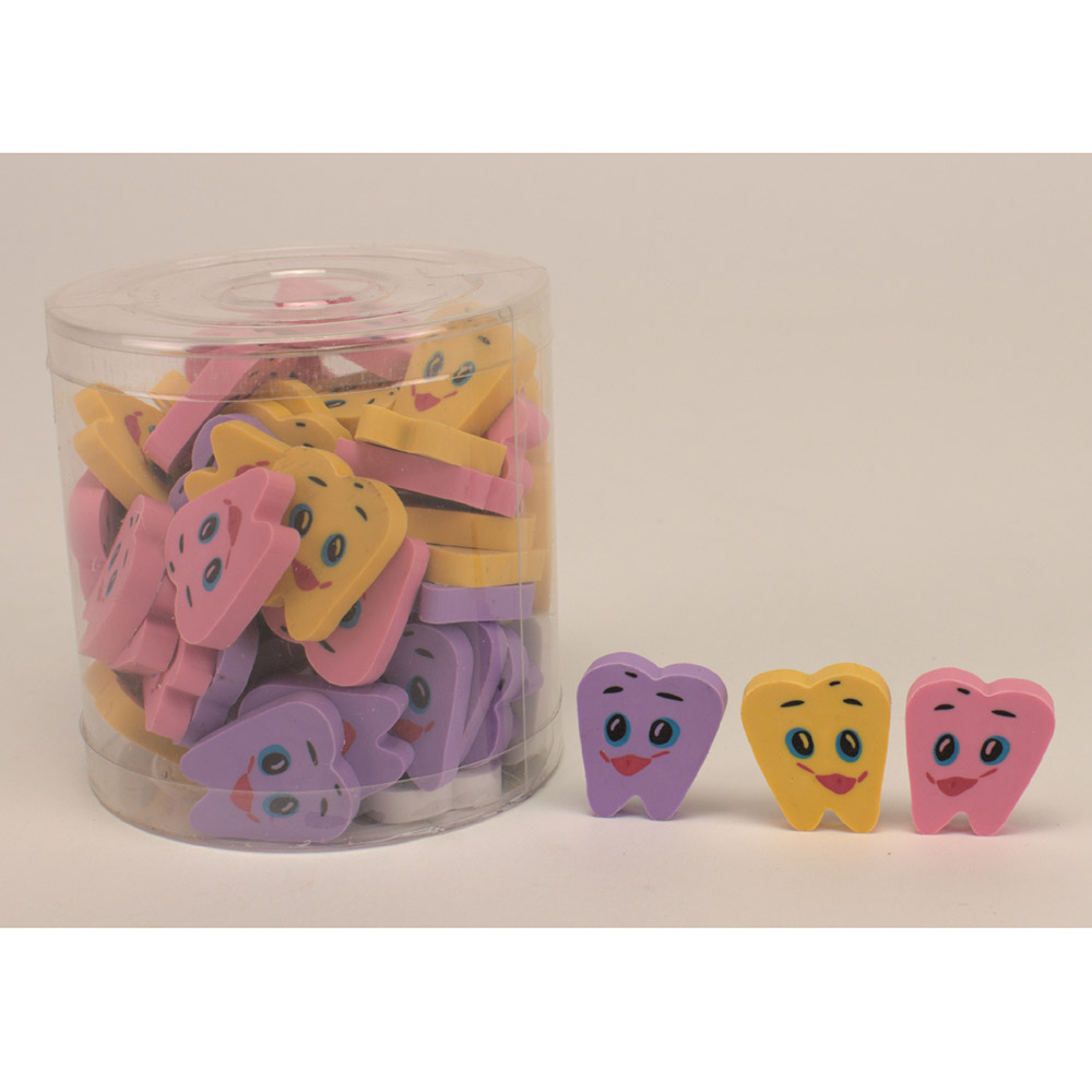 Spielzeug Radiergummi Zahn sortiert 72St