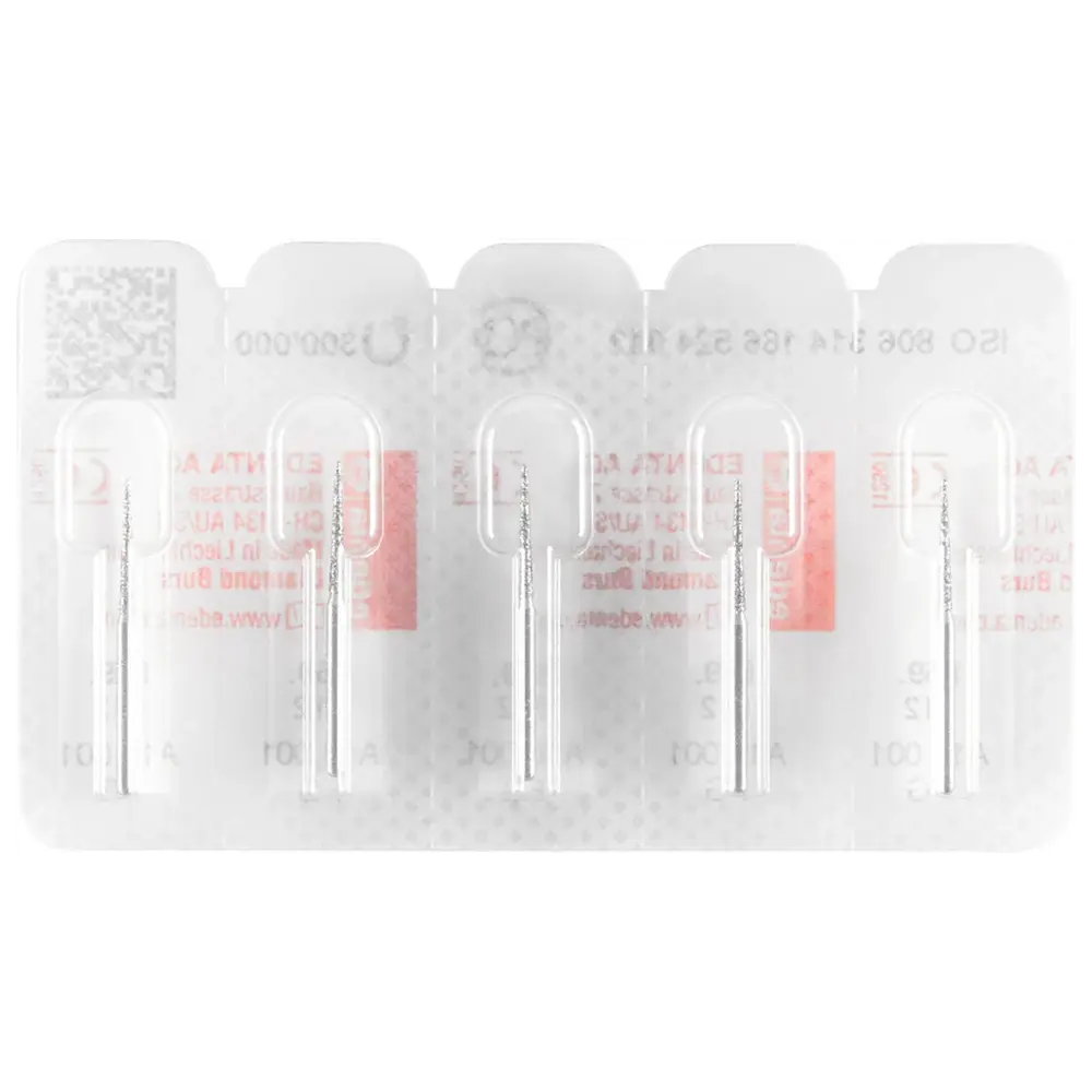 Edenta Diamanten 859 - Packung 5 Stück Standard, FG, Figur 166 Konus Spitze, 10 mm, ISO 012