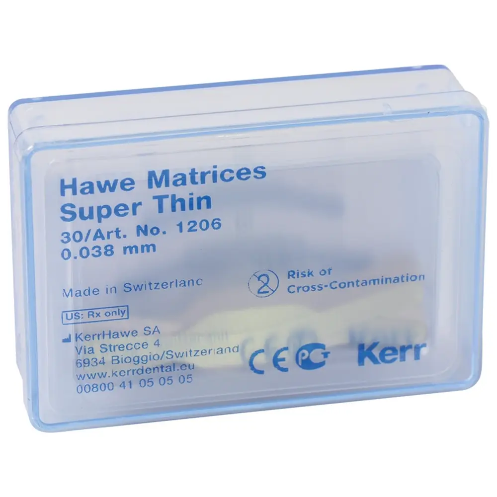 Kerr Matrizen Super-Dünn - Packung 30 Stück Stärke 0,038 mm, Nr. 1206
