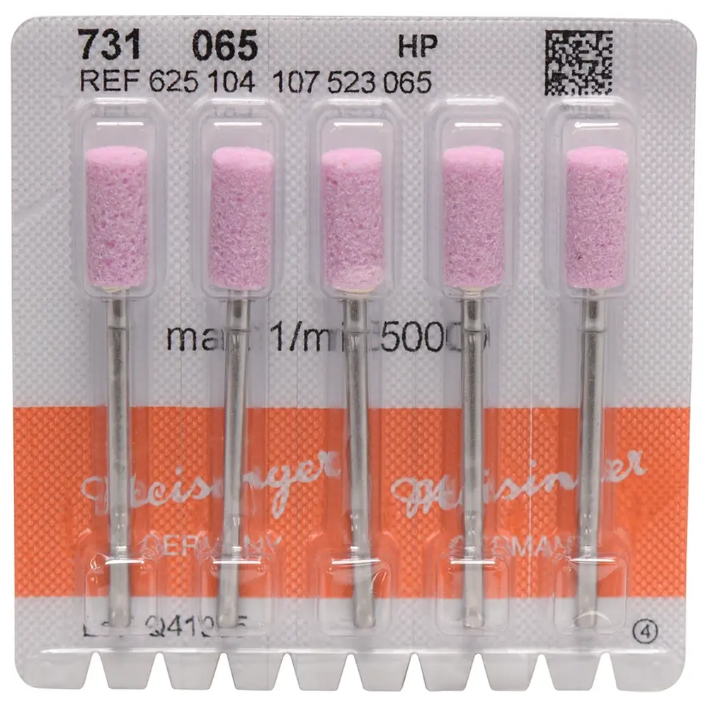Hager & Meisinger Keramische Schleifer 731 - Packung 5 Stück rosa grob, HP, Figur 107, 13 mm, ISO 065