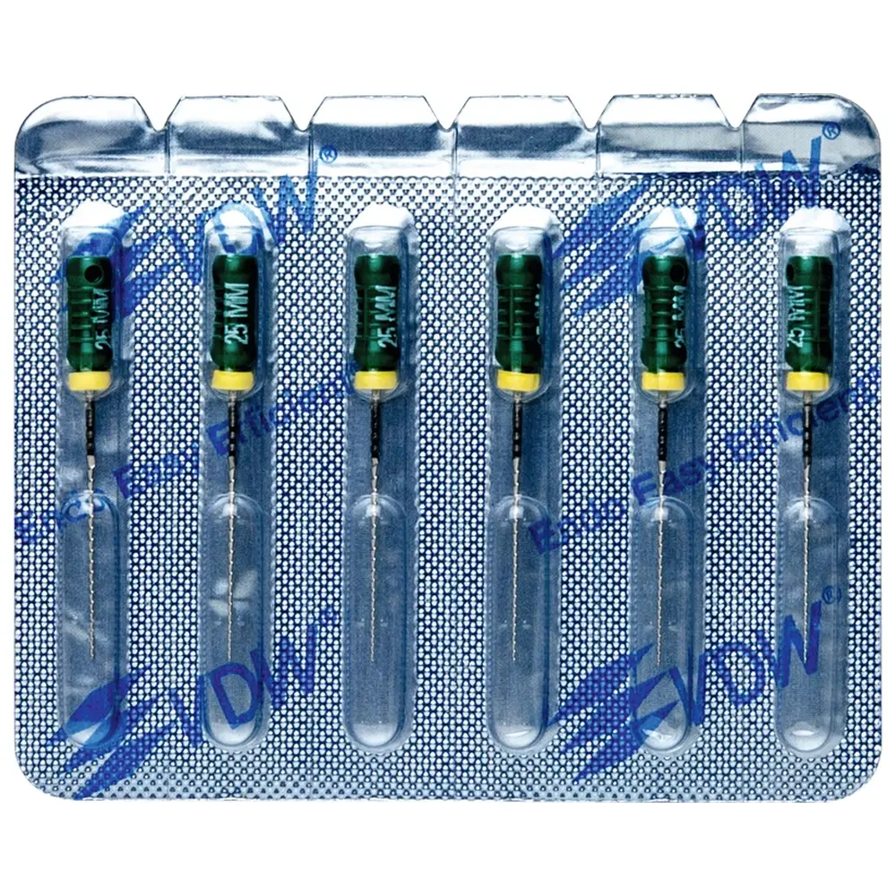 VDW STERILE Hedstroem Feilen - Blisterpackung 6 Stück 25 mm ISO 035