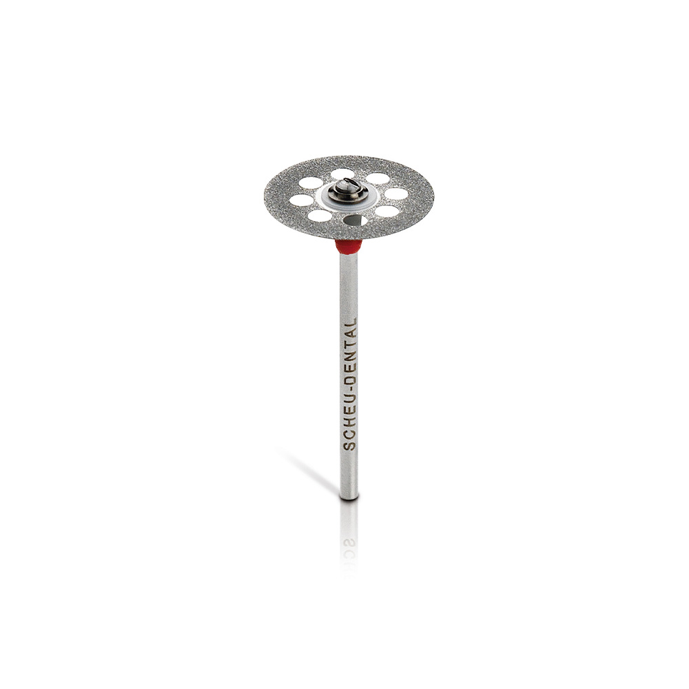 SCHEU-DENTAL Diamant Trennscheibe - Stück beidseitig, rot, Ø 22 mm, Stärke: 0,28 mm SCHEU-DENTAL Diamant Trennscheibe - Stück beidseitig, rot, Ø 22 mm, Stärke: 0,28 mm