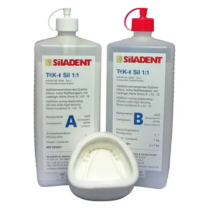 SILADENT TEK-1 SIL 1:1 - Packung 1 kg Flasche A, 1 kg Flasche B
