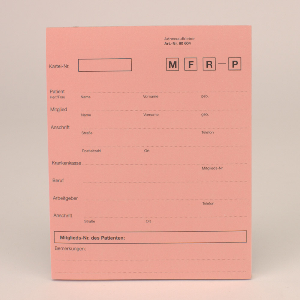 Anschriftblatt rosa A5 504 50St