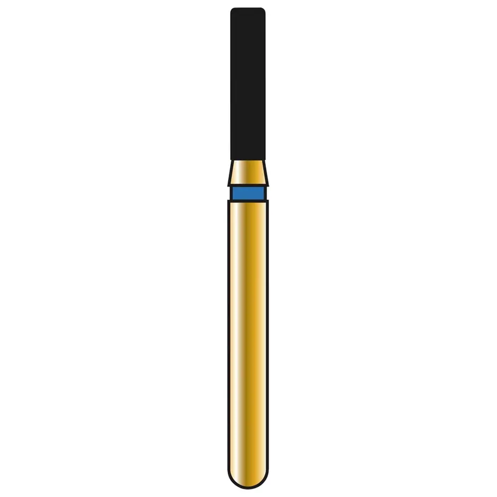 COLTENE DIATECH Diamanten G836R - Packung 5 Stück blau mittel (M), FG, Figur 157 Zylinder Kante rund, 6 mm, ISO 014