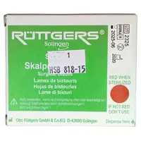 Otto Rüttgers GmbH & Co. KG Skalpellklingen steril Figur 15 HSB 818-15 Pa 100 Otto Rüttgers GmbH & Co. KG Skalpellklingen steril Figur 15 HSB 818-15 Pa 100