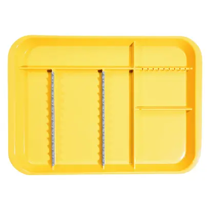 Zirc Company B-Lok Tray m.Einteilung neongelb 34x24,5x2,2cm St