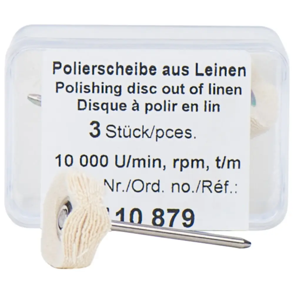 ERKODENT Polierschwabbel - Packung 3 Stück, Leinen