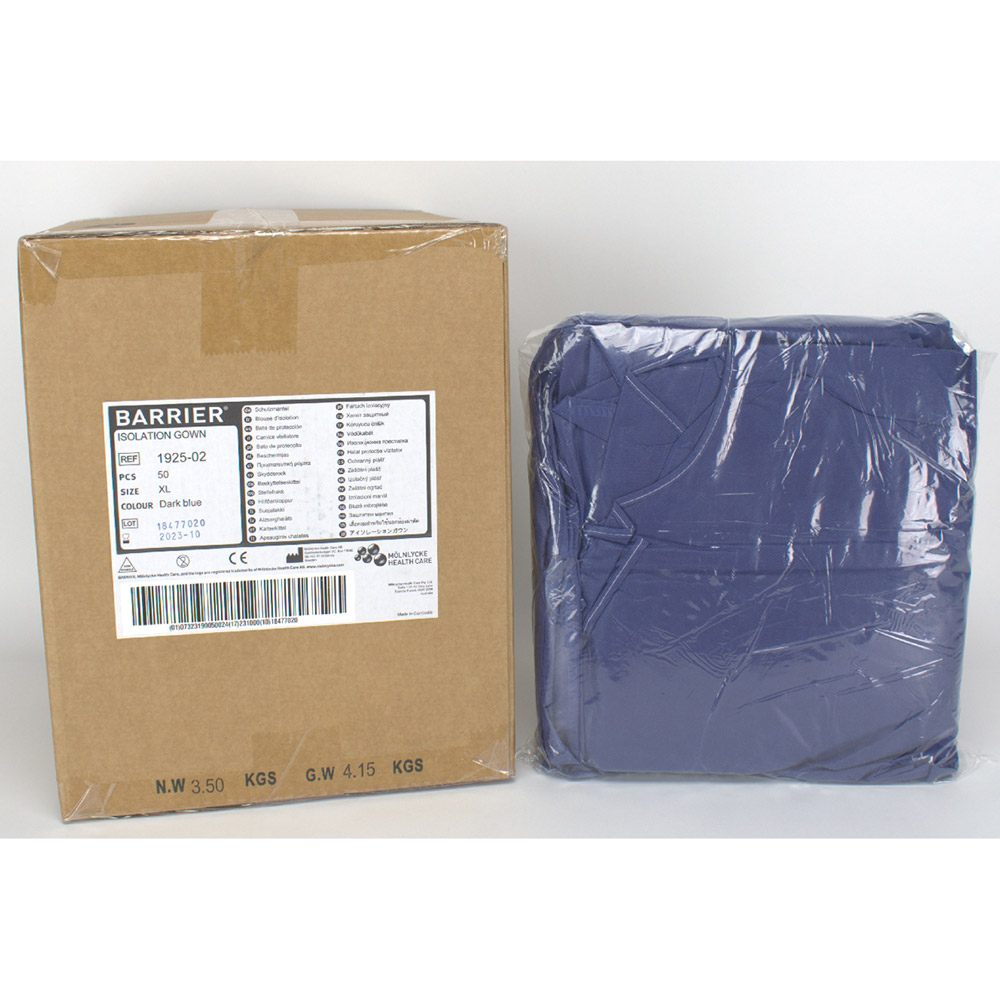 Barrier Schutzmantel XL unst. blau 50St