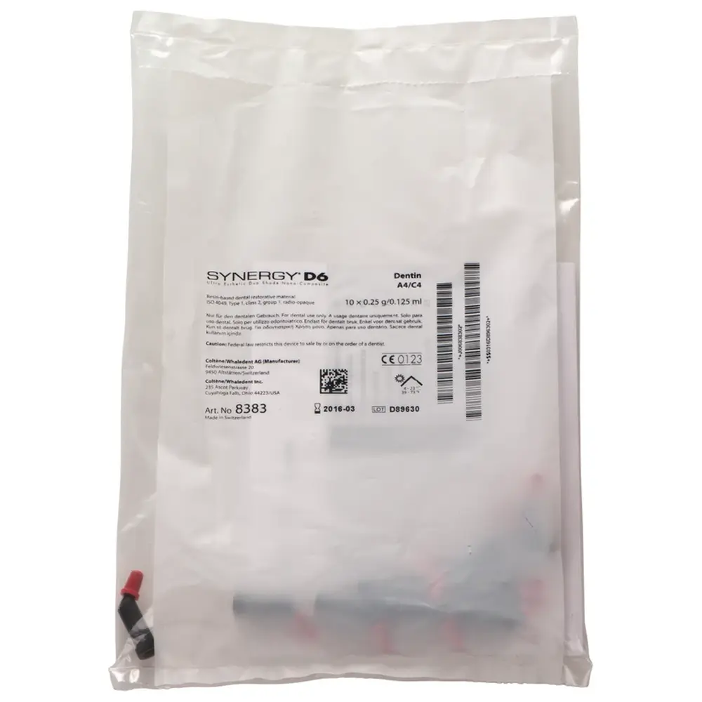 COLTENE SYNERGY® D6 - Packung 10 x 0,25 g Tip dentin A4/C4