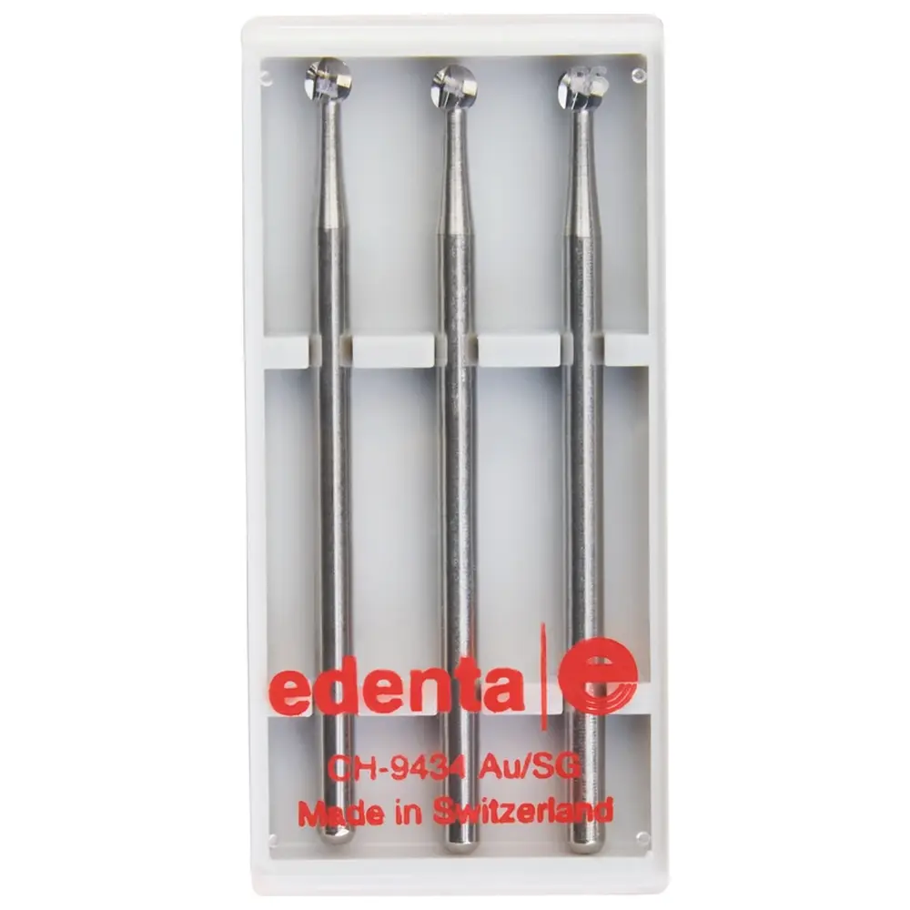 Edenta Chirurgie Fräser HM C141 - Packung 3 Stück HP, Figur 001, ISO 027