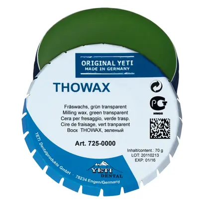 Yeti Dentalprodukte GmbH THOWAX Fräswachs grün Dose 70g
