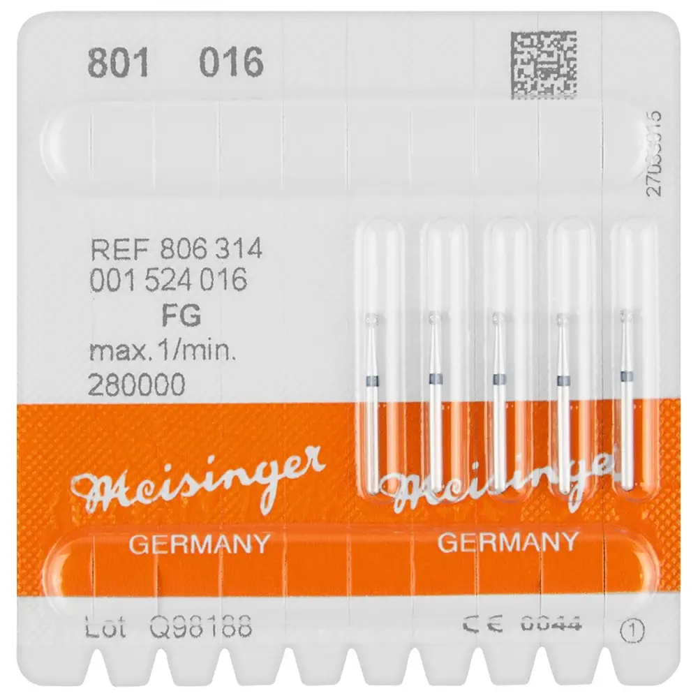 Hager & Meisinger Diamanten 801 - Packung 5 Stück blau mittel, FG, Figur 001 Rund, ISO 016