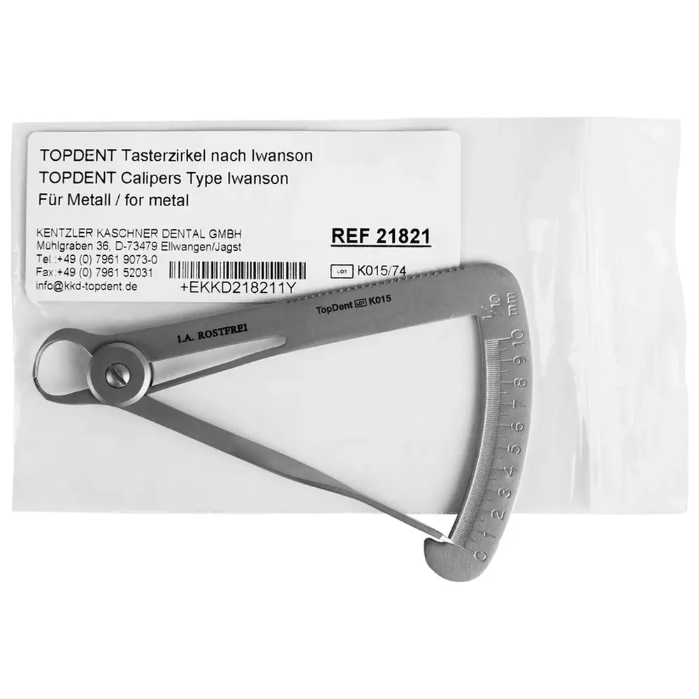 Kentzler-Kaschner TOPDENT Tasterzirkel nach Iwanson - Stück für Metall
