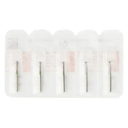 Edenta Diamanten 855 - Packung 5 Stück grün grob, FG, Figur 197 Konus rund, 6 mm, ISO 014