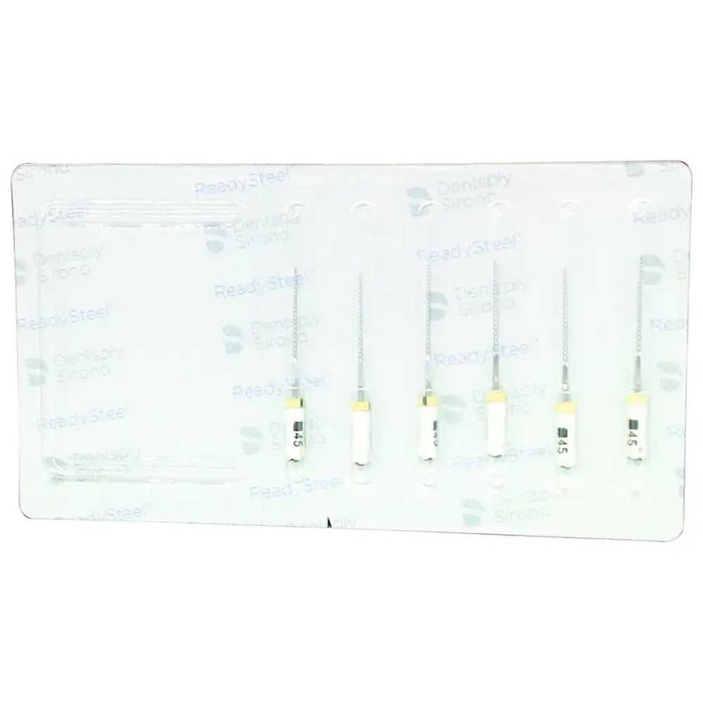 Dentsply Sirona READYSTEEL K-Files - Packung 6 Stück 25 mm ISO 045