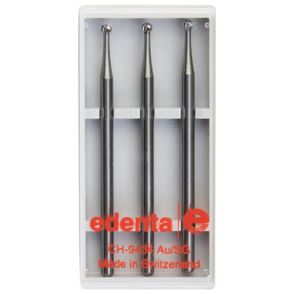 Edenta Chirurgie Fräser HM C141 - Packung 3 Stück HP, Figur 001, ISO 018