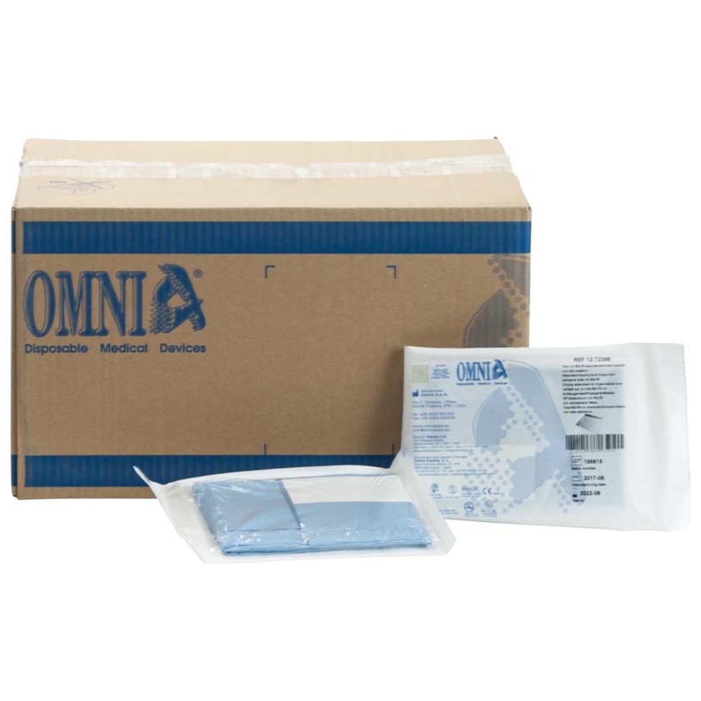 Omnia OP Abdecktuch mit verklebbarer Seite - Packung 75 Stück 50 x 75 cm