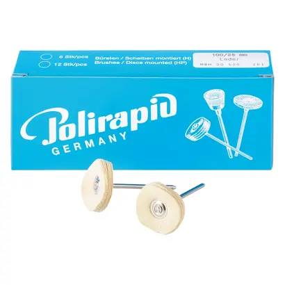 Polirapid Dr. Montemerlo GmbH & Co. KG Miniaturbürste m.HP 100/25mm H Lederscheibchen Pa 6
