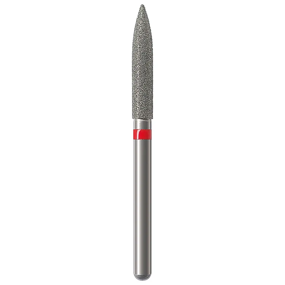 Edenta Diamanten 863 - Packung 5 Stück rot fein, FG, Figur 250 Flamme, 10 mm, ISO 018