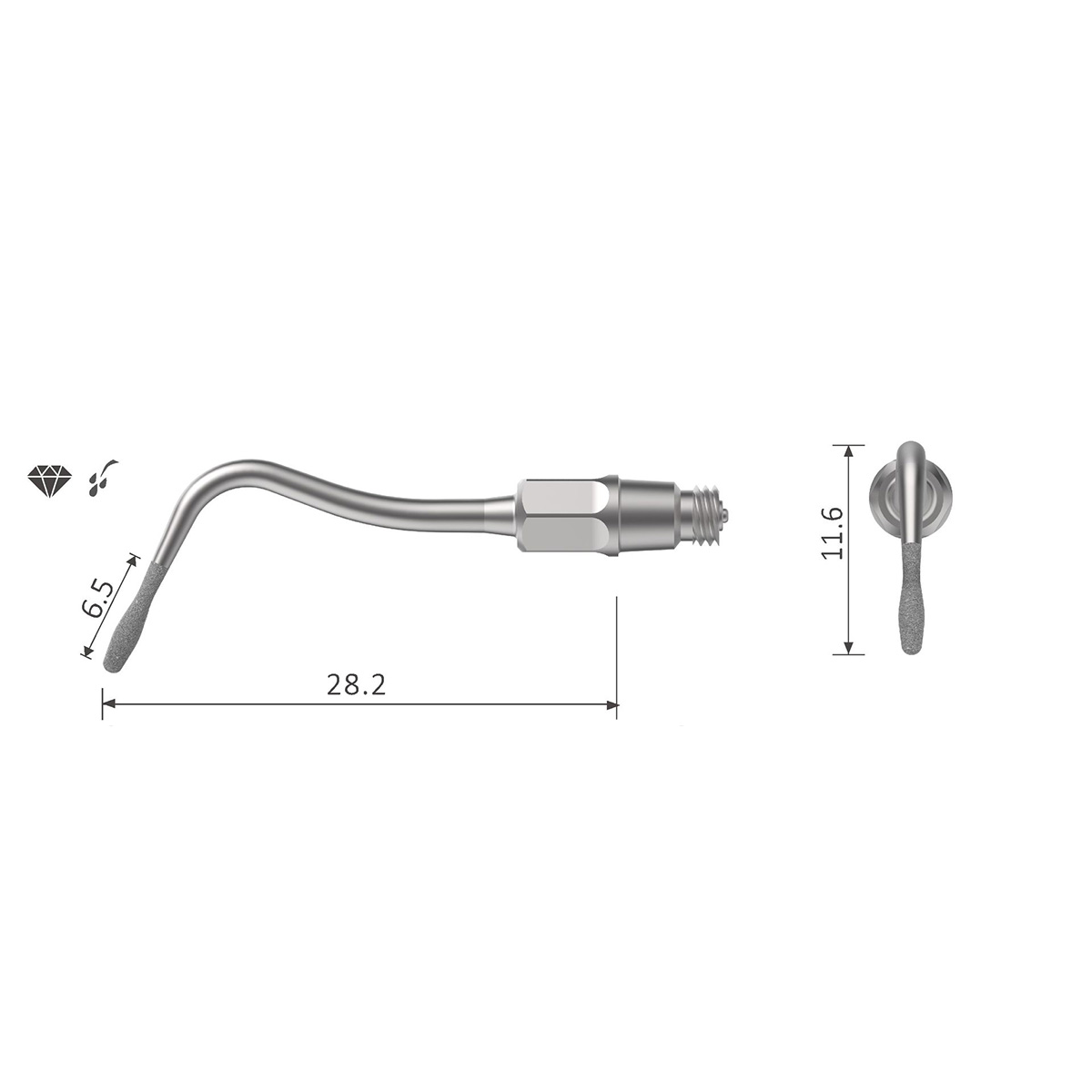 Xpedent Ultraschallspitze k66A Endo (passend für den Einsatz mit KaVo SONICflex Quick® Geräten)