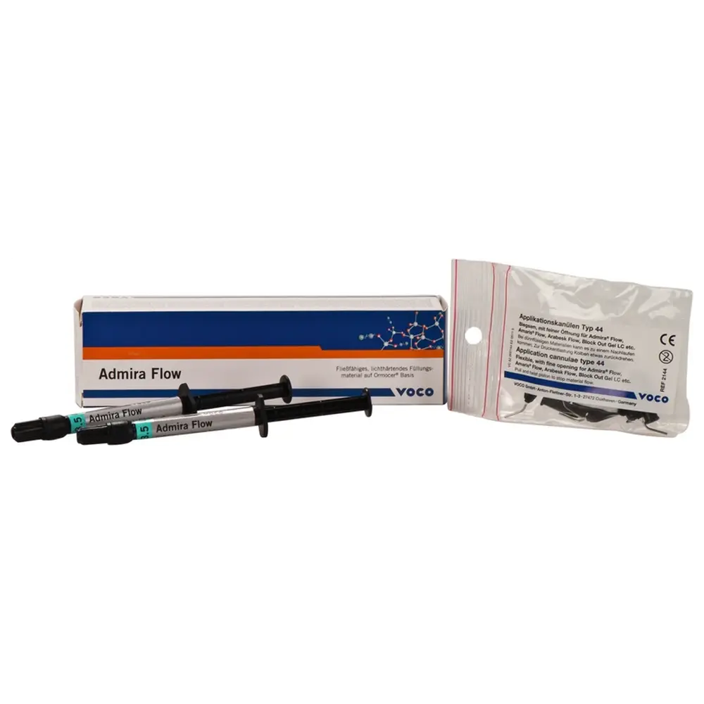 VOCO Admira® Flow - Packung 2 x 1,8 g Spritze A3,5, Applikationskanülen Typ 44