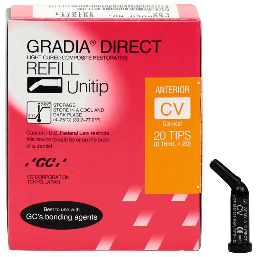 GC GRADIA® DIRECT - Packung 20 x 0,24 g Unitip Anterior CV