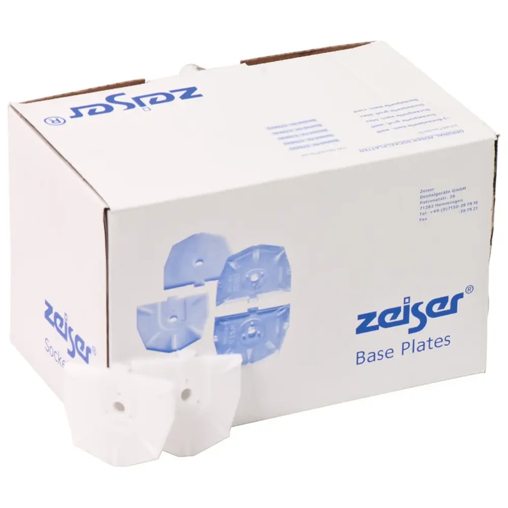 picodent zeiser® Sockelplatten - Packung 100 Stück klein, weiß