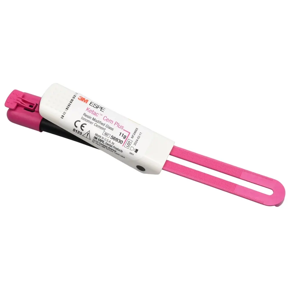 Solventum Dental Solutions Ketac™ Cem Plus - Packung 2 x 11 g Clicker, 1 Anmischblock