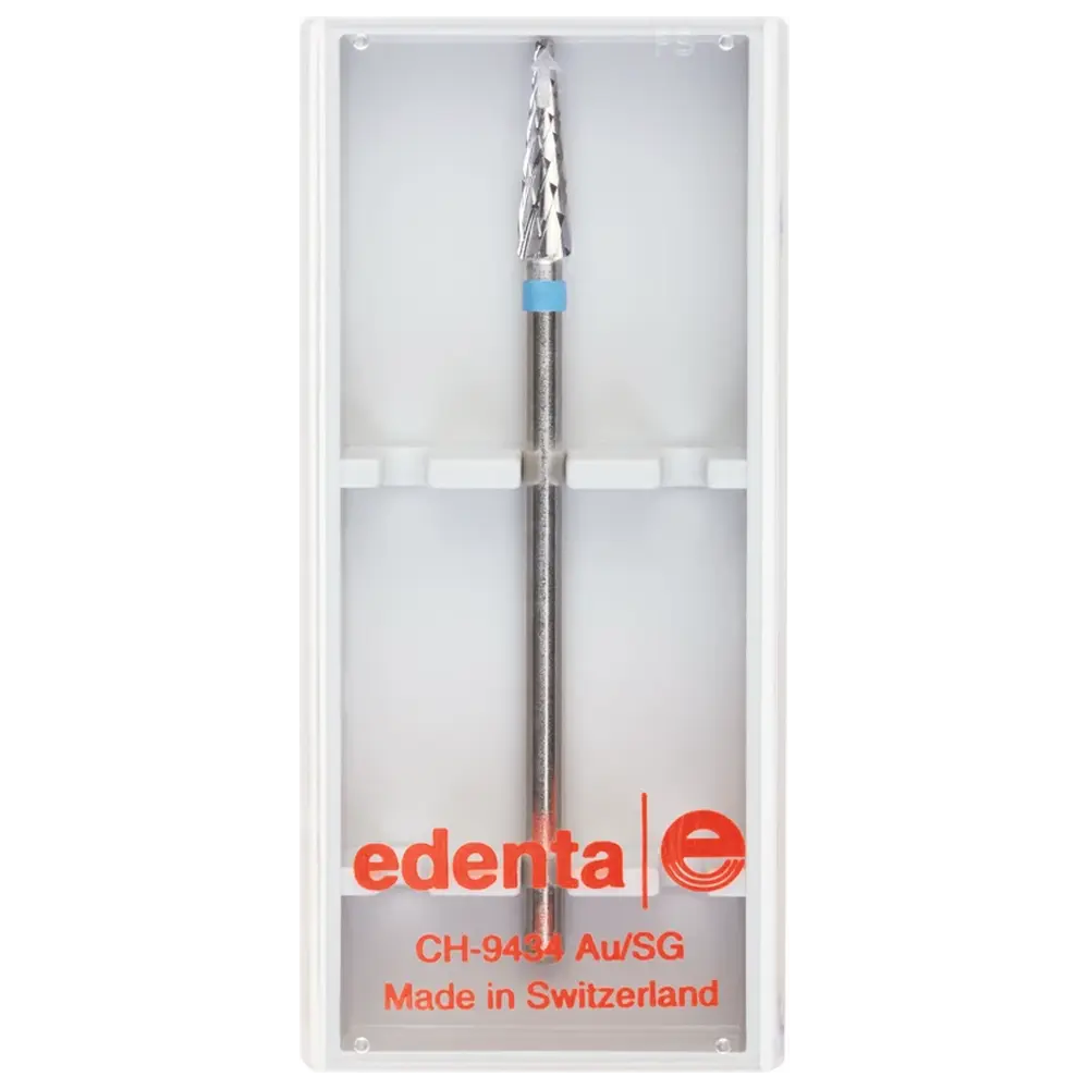 Edenta HM-Fräser Schliff 10 - Stück Kreuzverzahnung, blau standard, HP, Figur 194, 11,5 mm, ISO 031
