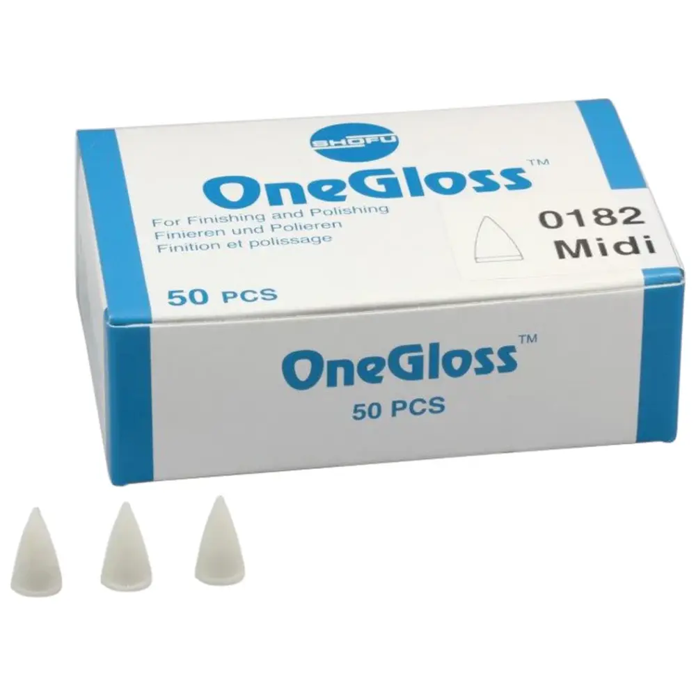 SHOFU OneGloss™ - Packung 50 Polierer Midispitze, unmontiert