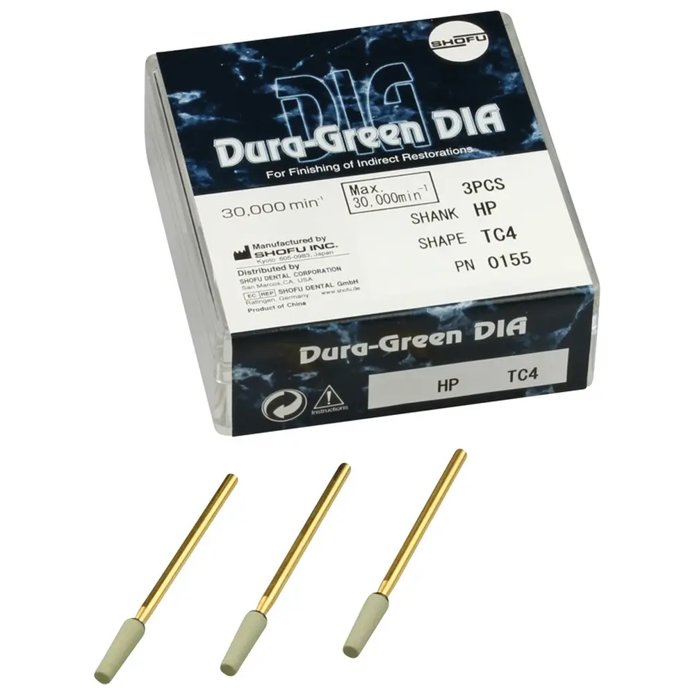 SHOFU Dura-Green DIA - Packung 3 Stück TC4, HP, ISO 040